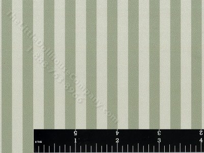 (image for) Double Green Stripe Miniature Wallpaper for Dollhouses