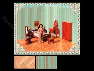 (image for) Wallpapers and Flooring Set for Dollhouses