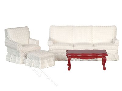 (image for) Dollhouse White Living Room Set (4pc)