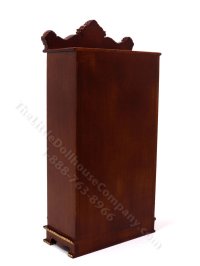 (image for) Miniature Empire Display Cabinet for Dollhouses - Walnut