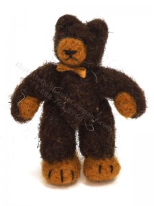 (image for) Miniature Large Dark Brown Mohair Teddy Bear by Erna Meyer