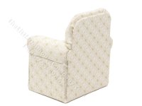 (image for) 1:24 Scale Miniature Sugar Squares Armchair for Dollhouses - White