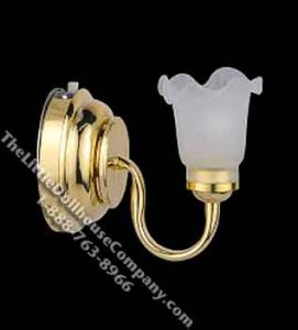 (image for) Miniature Battery Tulip Wall Sconce with Wand for Dollhouses
