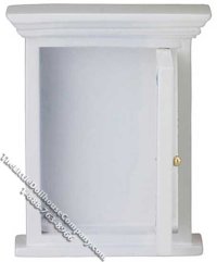 (image for) Miniature White Bathroom Vanity Mirror for Dollhouses