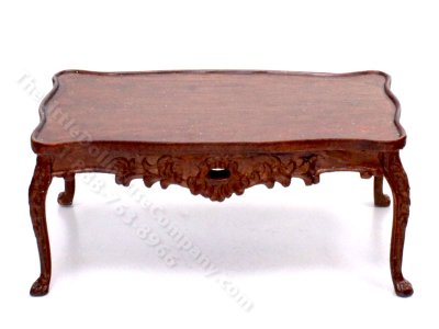 (image for) Miniature Carved Victorian Coffee Table for Dollhouses