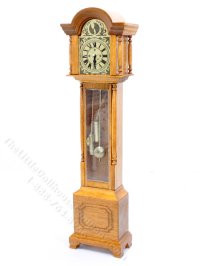 (image for) Miniature Oak Grandfather Clock for Dollhouses