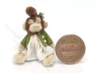 (image for) Miniature Monkey in Dress and Cardigan by Sue Wilkes