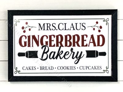 (image for) Miniature Rectangular Framed 'Ginger Bread Bakery' Board Print