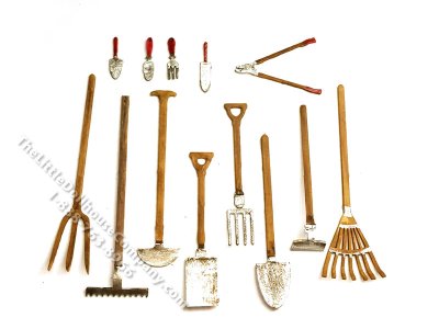 (image for) 1:48 Scale Miniature Garden Tools Kit