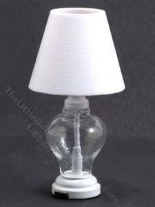 (image for) Miniature LED Glass Table Lamp for Dollhouse