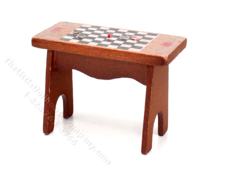 (image for) Miniature Checkers Table for Dollhouses
