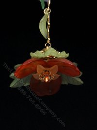 (image for) Miniature Orange Flower Hanging Light for Dollhouses