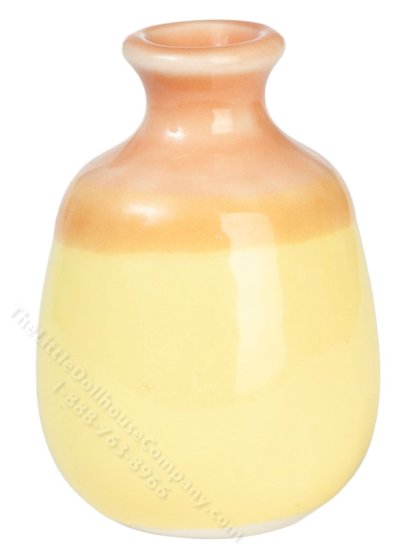(image for) Miniature Bulbous Two-Tone Vase for Dollhouses