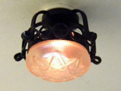 (image for) Miniature Scrolled Iron Ceiling Lamp