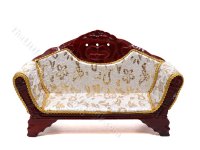 (image for) Miniature Mahogany Victorian Sofa for Dollhouses
