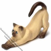(image for) Dollhouse Scale Model Siamese Cat Stretching Out