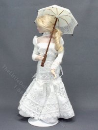 (image for) Woman in Lace with Parasol Doll by Carie Lourenco
