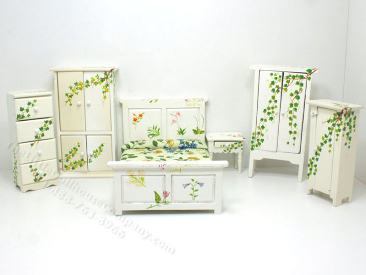 (image for) Miniature 6 Piece Ivy and Floral Bedroom Set
