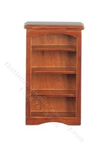 (image for) Miniature Walnut Bookcase for Dollhouses