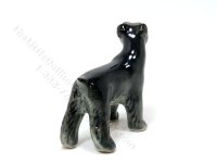 (image for) Miniature Porcelain Standing Black Scottie Dog Figurine for Dollhouses