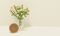 (image for) Miniature Glass Vase with Bouquet for Dollhouses