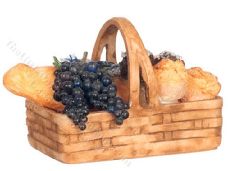 (image for) Miniature Bread Basket for Dollhouses