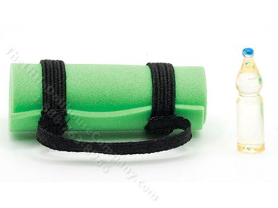 (image for) Miniature Green Yoga Set for Dollhouses