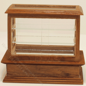 (image for) Miniature Walnut Mirrored Display Cabinet
