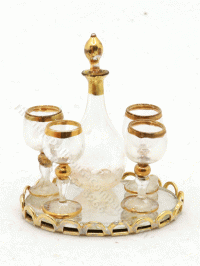 (image for) Miniature Decanter, Tray, and Glass Set