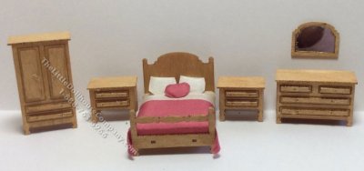 (image for) 1:48 Scale 6pc Country Bedroom Kit