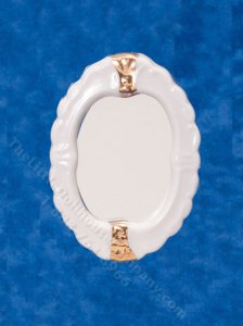 (image for) Dollhouse Floral Bathroom Porcelain Mirror