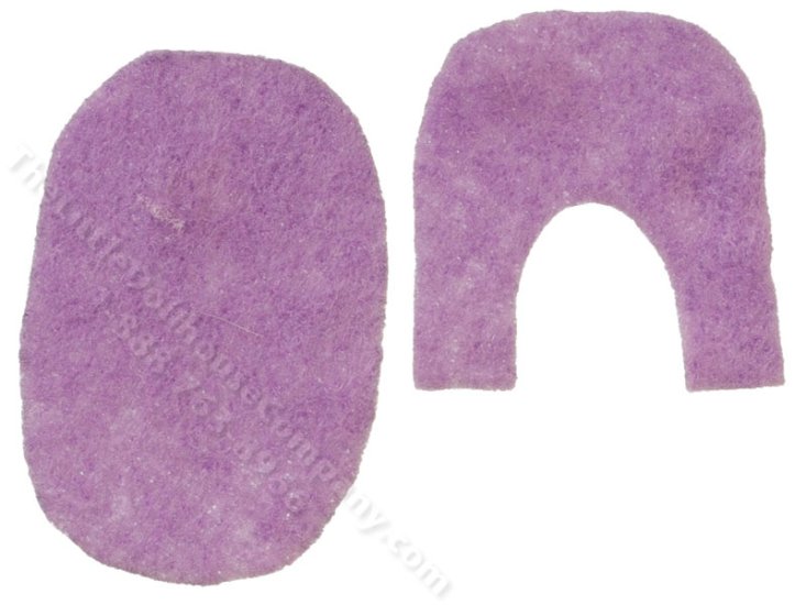 (image for) Half Scale Miniature Purple Bath Mat Set for Dollhouses