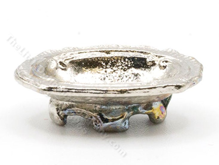 (image for) Miniature Silver Dish for Dollhouses