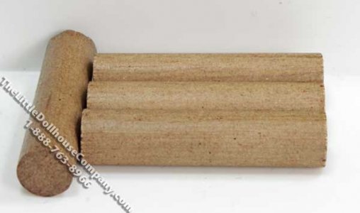 (image for) Dollhouse Scale Model Set of 4 Fireplace Logs