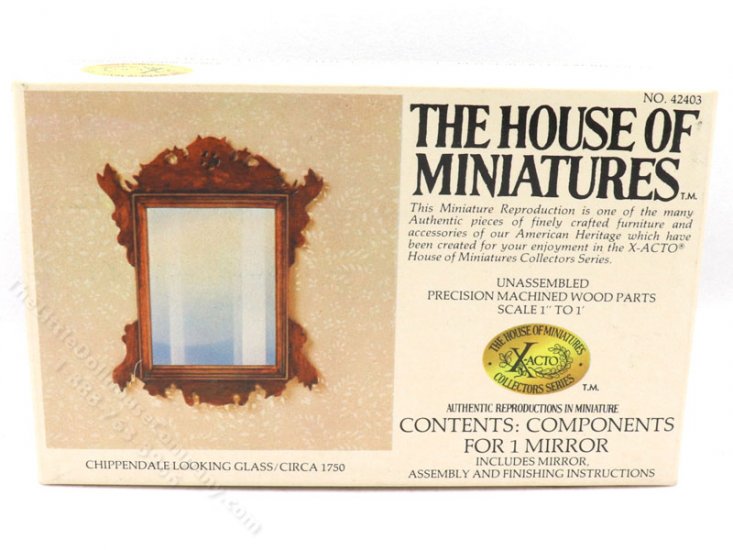 (image for) Miniature As-Is Unfinished Chippendale Looking Glass