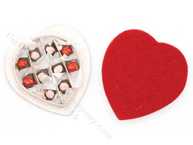 (image for) Miniature Valentine's Box of Chocolates for Dollhouses