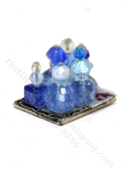 (image for) Miniature Blue Perfume Tray for Dollhouses