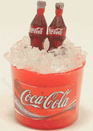 (image for) Two Miniatures Cokes in Ice Bucket