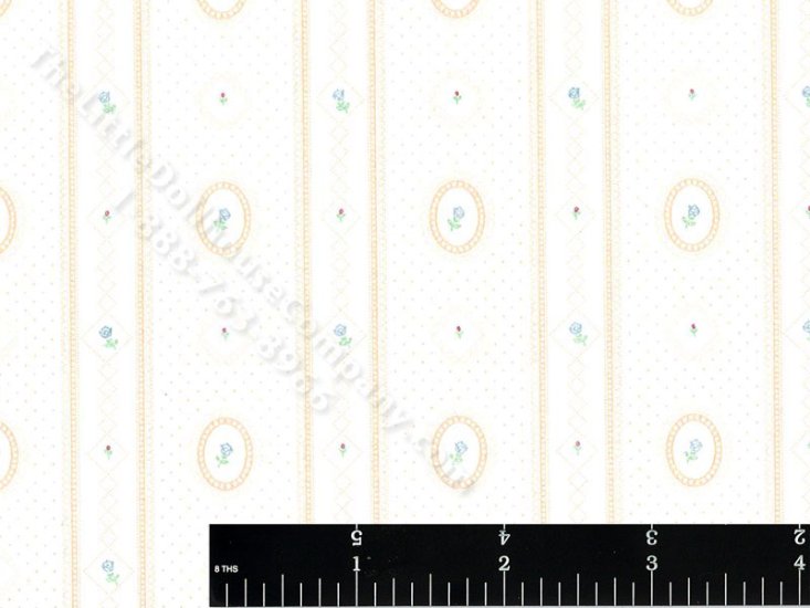 (image for) Cameo Stripe Wallpaper for Dollhouses - Peach