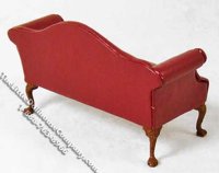 (image for) Miniature Three Piece Red Sofa & Chair Set for Dollhouses