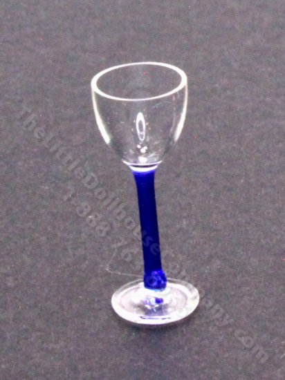 (image for) Miniature Long Stemmed Blue Wine Glass by Gerd Felka