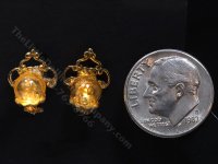 (image for) 1:48 Scale Miniature 3V Pair of Art Nouveau Orb Sconces for Dollhouses