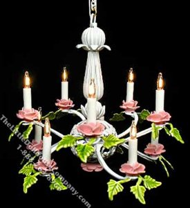 (image for) Dollhouse Scale Model Rose Pink Chandelier
