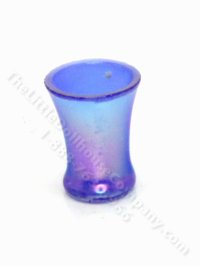 (image for) Miniature Opalescent Blue Glass Trumpet Vase by Gerd Felka