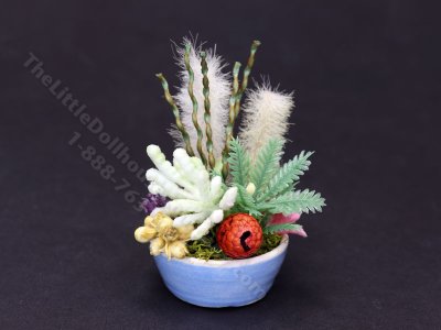 (image for) Vintage Miniature Potted Floral Arrangement for Dollhouses