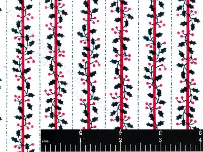 (image for) Dark Holly Pattern Miniature Wallpaper for Dollhouses