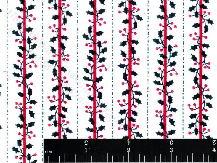 (image for) Dark Holly Pattern Miniature Wallpaper for Dollhouses