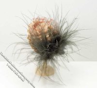 (image for) Miniature Ladies Hat w/Flower and Feather for Dollhouses