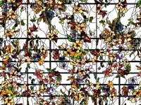 (image for) Floral Lattice "Stained Glass" Sheets for Dollhouses