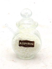 (image for) Miniature Glass Jar of Aspirin